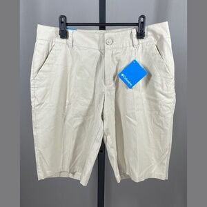NEW Columbia Shorts Womens 10 tan sunset hill bermuda outdoor casual classic
